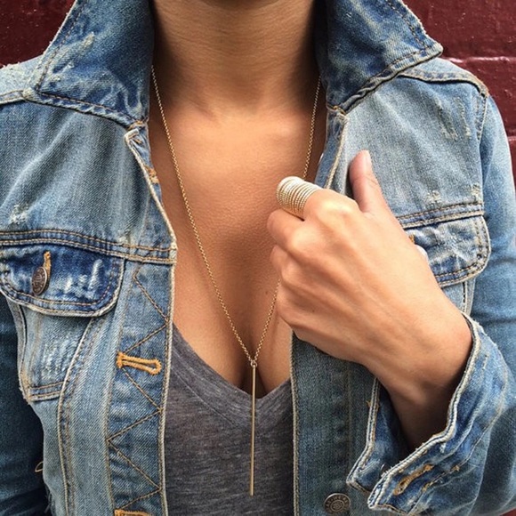 sarrah Jewelry - Last 1 New Dainty Chic Gold Bar Necklace